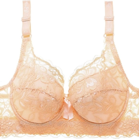 Beige lace padded bra - Picture 2 of 7